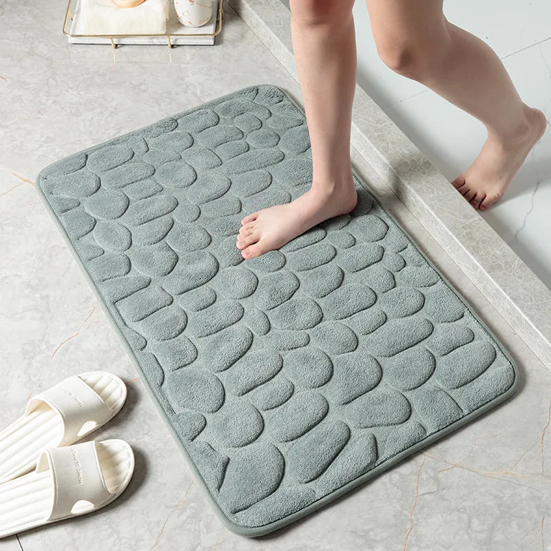 Cobblestone Non-Slip Bathroom Floor Mat