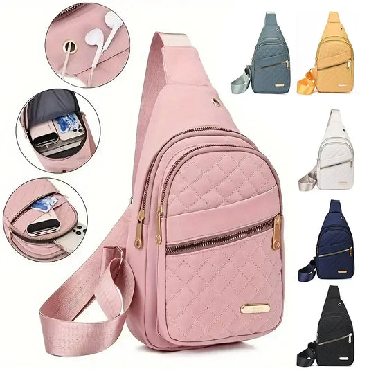 Pink Waterproof Shoulder Bag for Women 