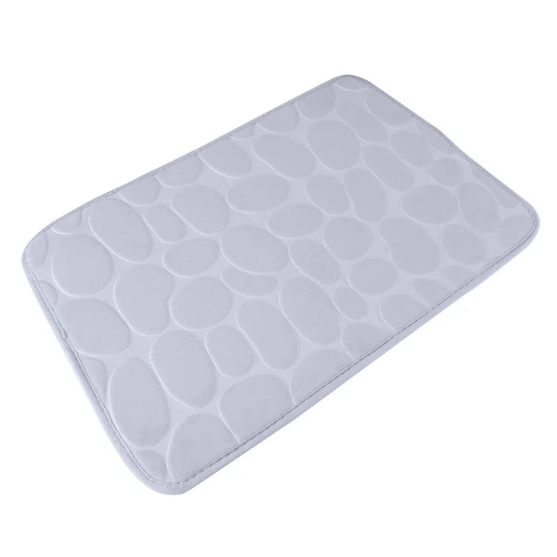 Cobblestone Non-Slip Bathroom Floor Mat