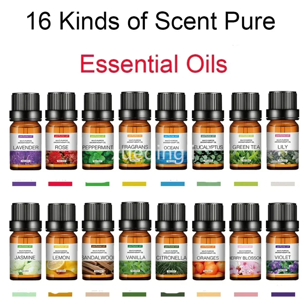 Set of 16 Pure Essential Oils for Diffuser 