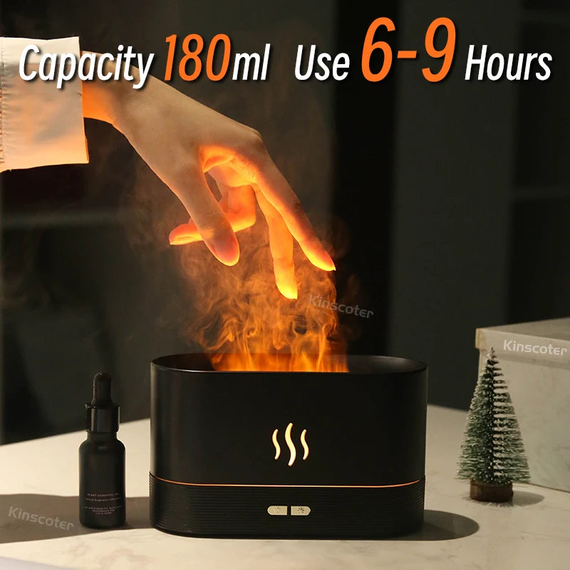 Essential Oil Diffuser/Ultrasonic Humidifier Flame Effect