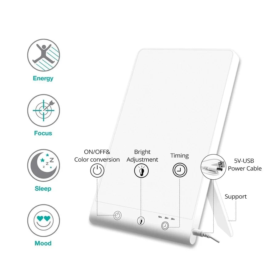 12,000 Lux LED Therapy Lamp - Anti-Depression Daylight