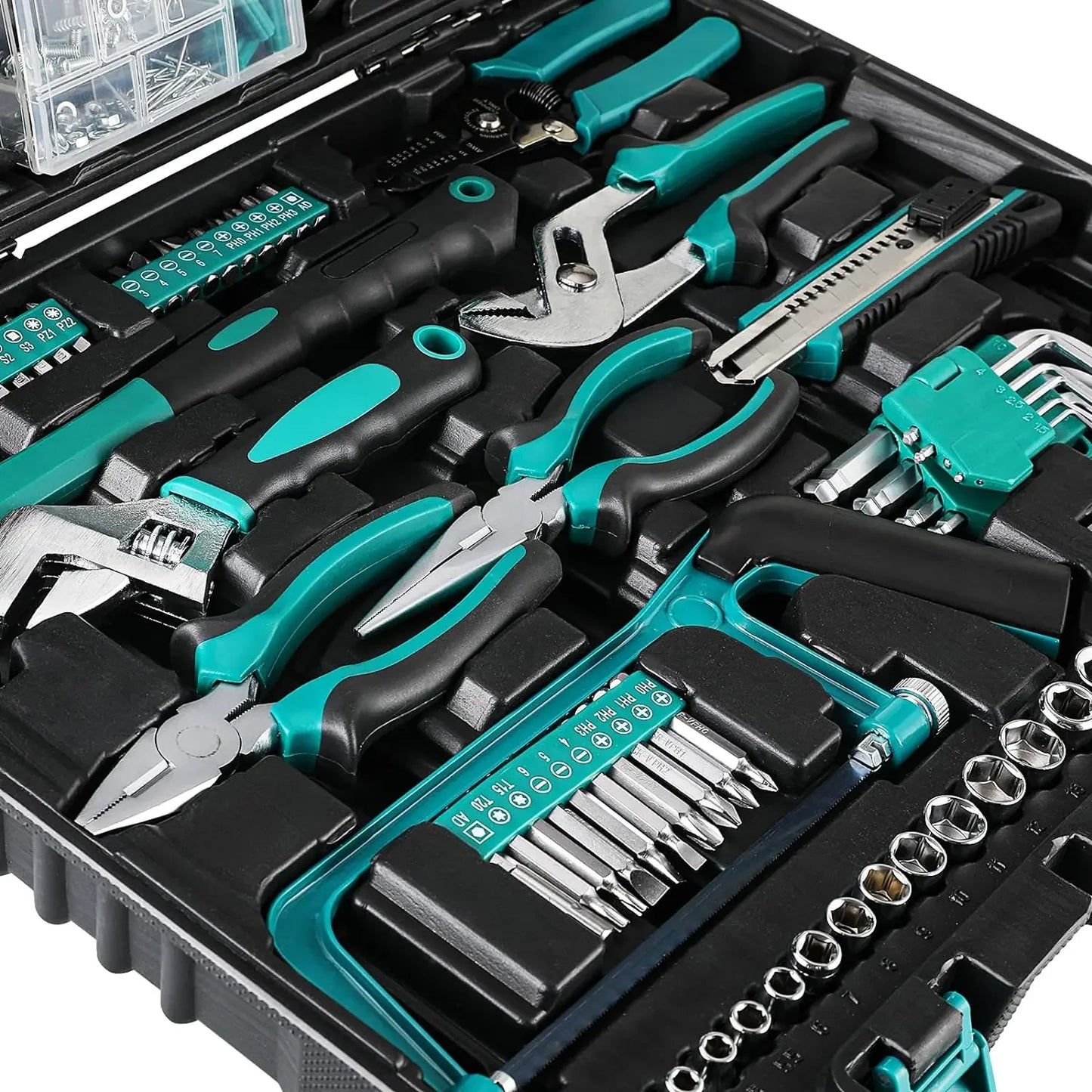 198-Piece Toolbox, Multifunctional for Home 