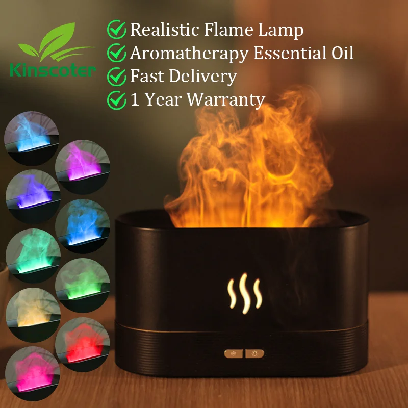 Essential Oil Diffuser/Ultrasonic Humidifier Flame Effect