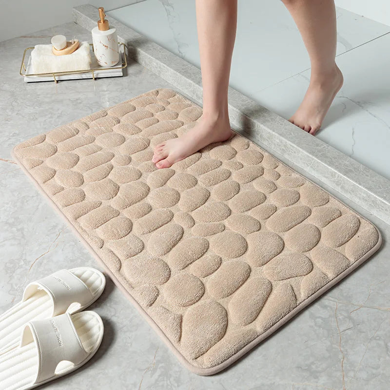 Cobblestone Non-Slip Bathroom Floor Mat