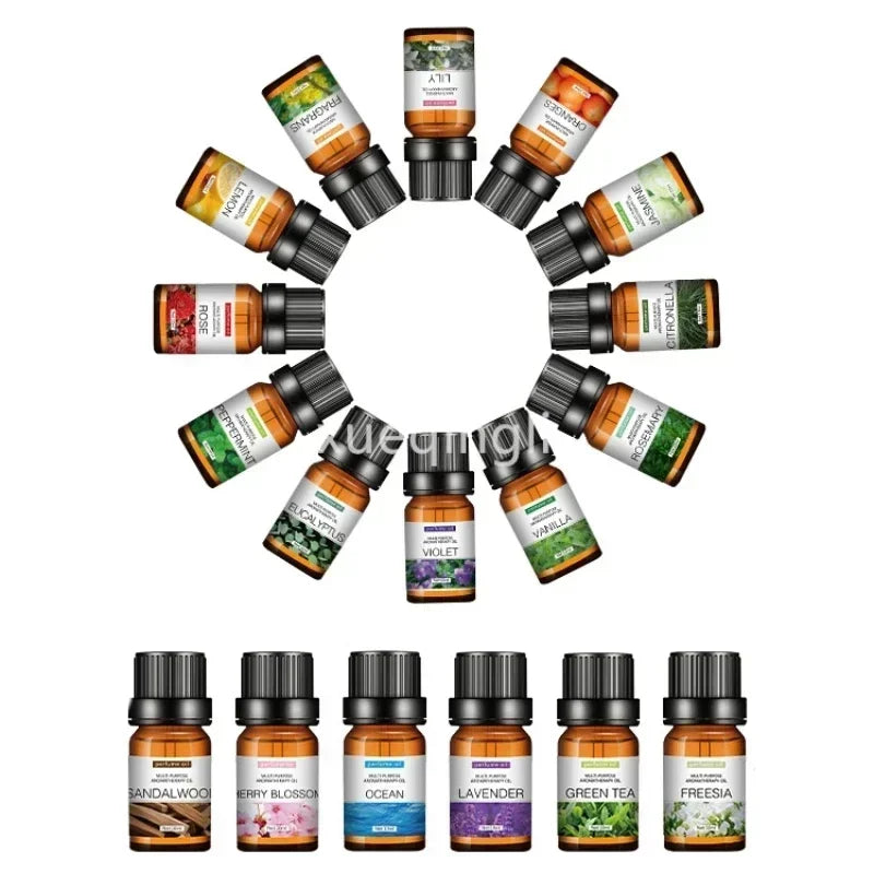 Set of 16 Pure Essential Oils for Diffuser 