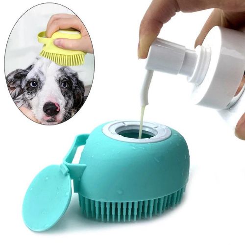 Pet Bath Brush with Shampoo Dispenser